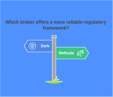 Weltrade vs Deriv 3 Regulatory framework of Deriv and Weltrade comparison
