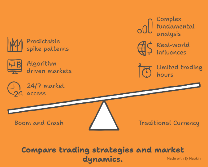 boom and crash vs traditional currency trading