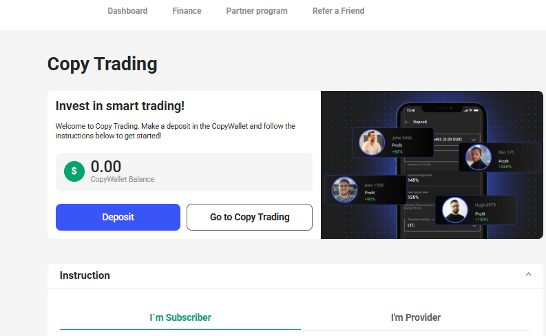 How does Weltrade copy trading work